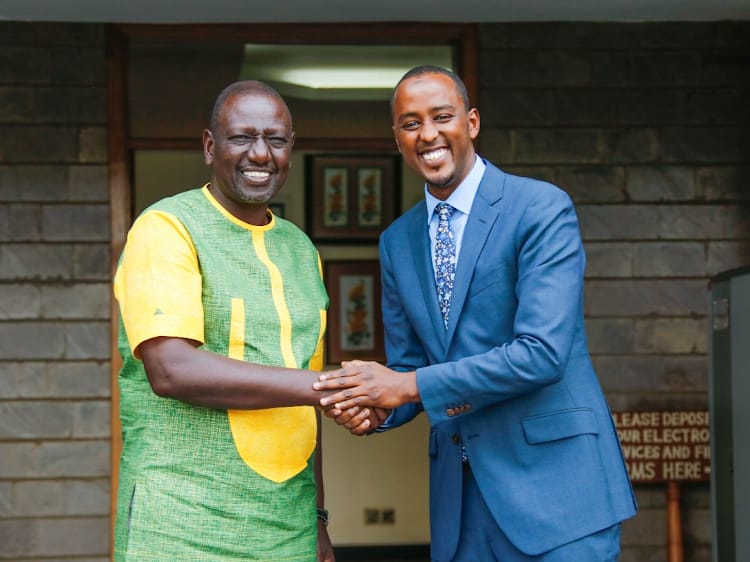 File image of President Ruto and Hussein Mohamed